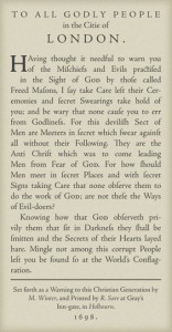 Retypset version of a leaflet distributed by “M. Winter”