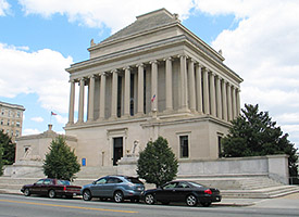 House of the Temple with cars