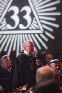 Lieutenant Grand Commander Curtis N. Lancaster, 33°, SGIG in Utah, performs the Ritual Opening of the Supreme Council, on Monday, August 22, 2011.