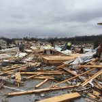 View of the catastrophic damage an EF3 tornado caused in Bowling Green, KY, Dec. 11, 20201 (Public Domain via Wikimedia Commons)